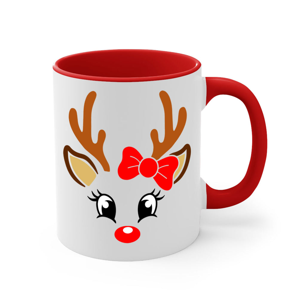 reindeer face style 598#- christmas-Mug / Coffee Cup