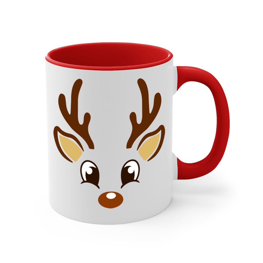 reindeer face style 599#- christmas-Mug / Coffee Cup