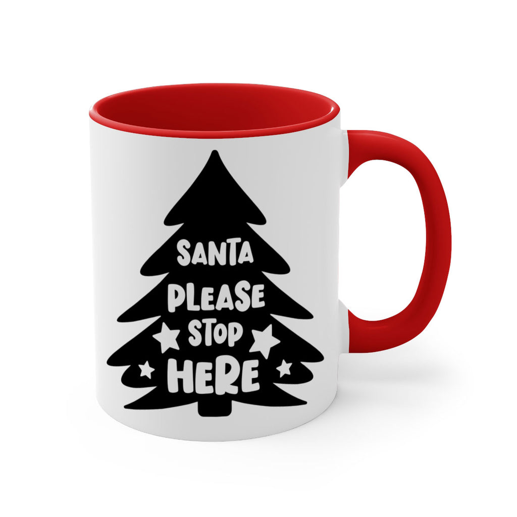 santa please stop here style 607#- christmas-Mug / Coffee Cup