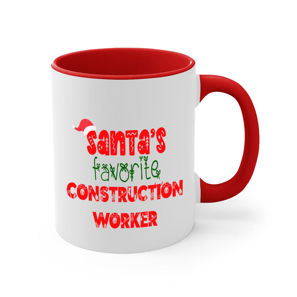 santas favorite construction worker style 739#- christmas-Mug / Coffee Cup