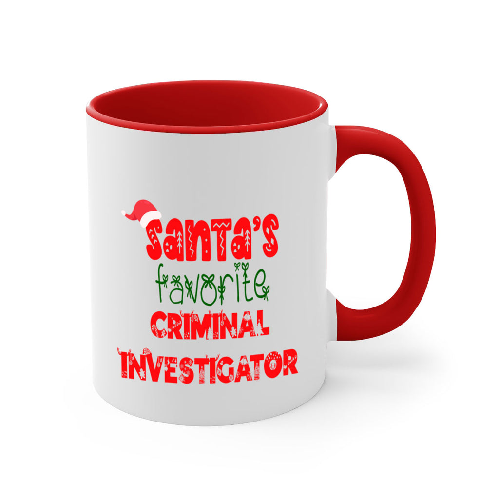 santas favorite criminal investigator style 756#- christmas-Mug / Coffee Cup