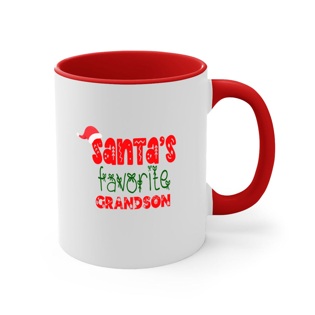 santas favorite grandson style 854#- christmas-Mug / Coffee Cup