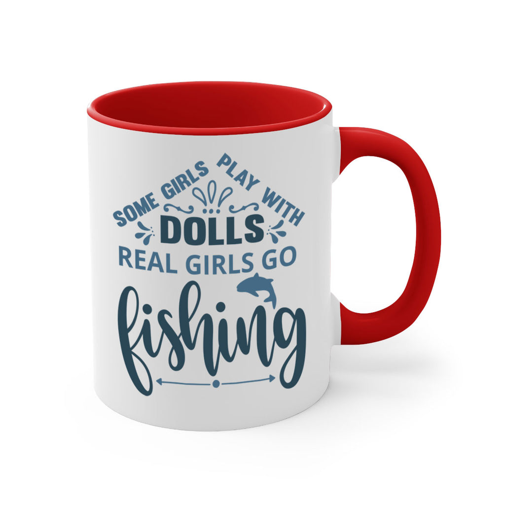 some girl play with 37#- fishing-Mug / Coffee Cup