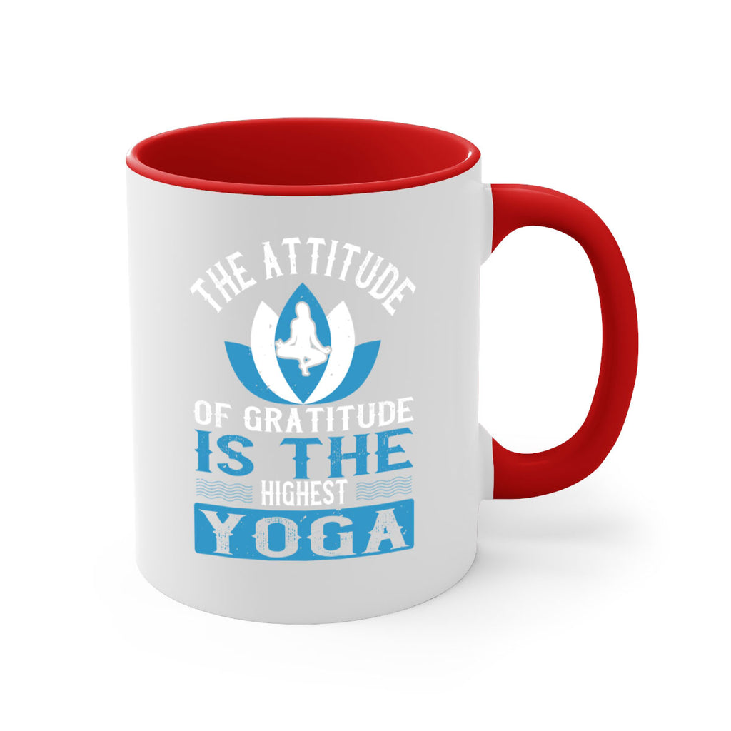 the attitude of gratitude is the highest yoga 66#- yoga-Mug / Coffee Cup