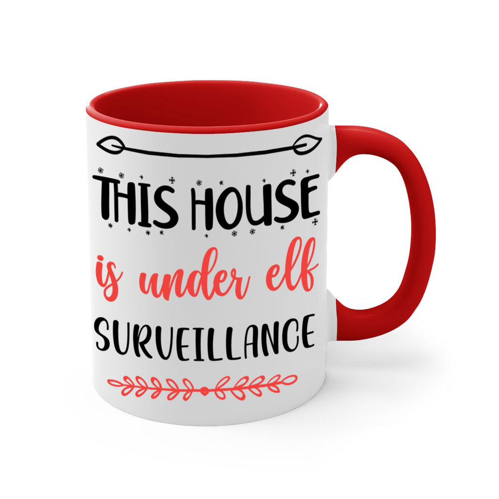 this house is under elf surveillance style 1209#- christmas-Mug / Coffee Cup