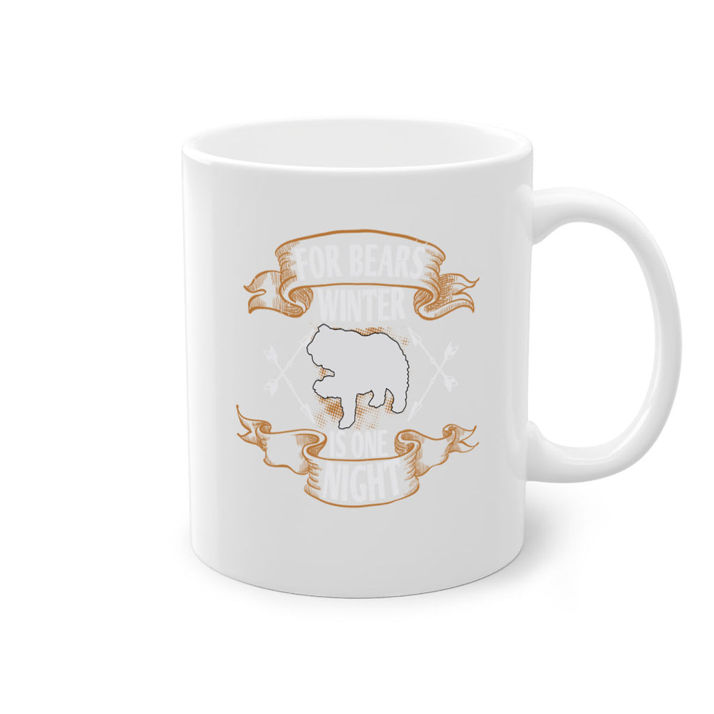 For bears, winter is one night 53#- bear-Mug / Coffee Cup