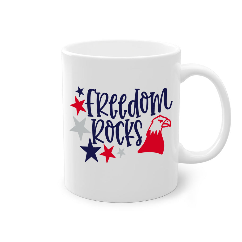 Freedom Rocks Style 148#- 4th Of July-Mug / Coffee Cup