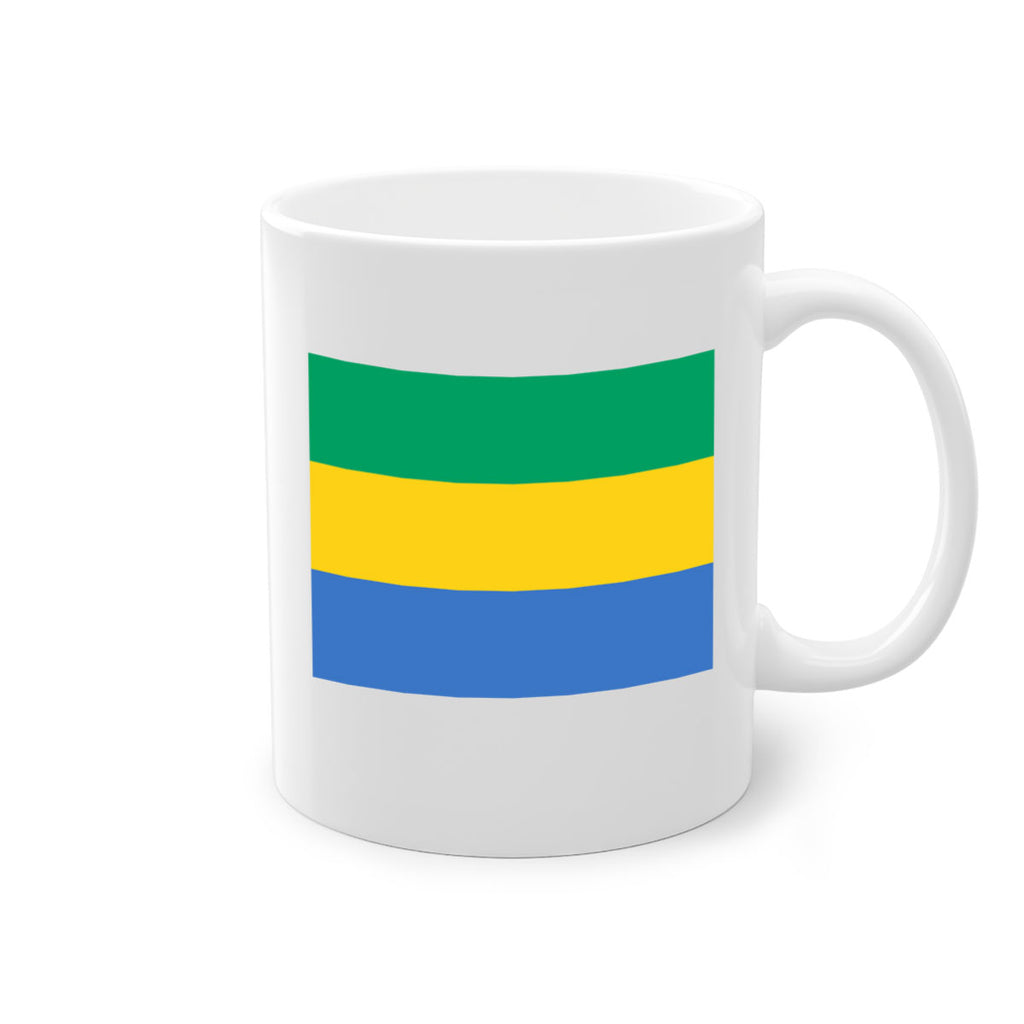 Gabon 136#- world flag-Mug / Coffee Cup