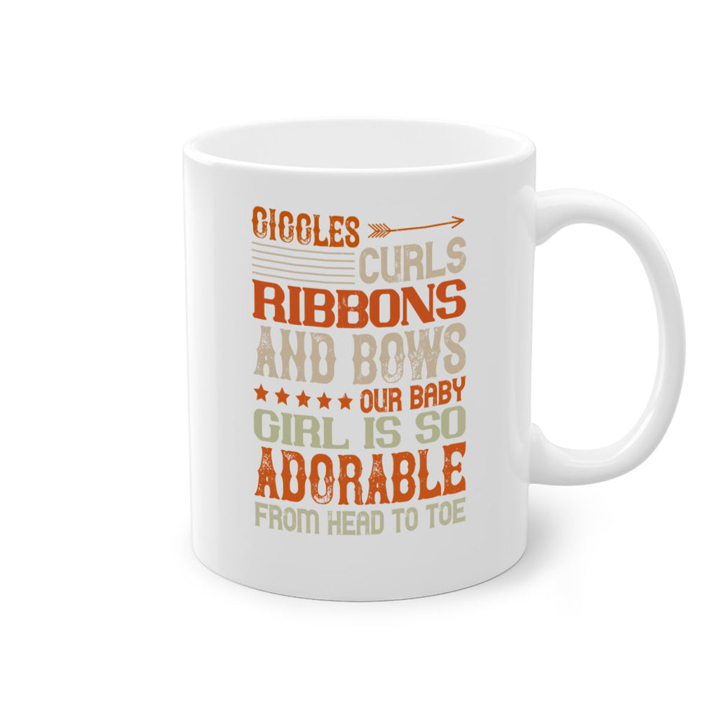 Giggles curls ribbons and bows Our baby girl is so adorable from head to toe Style 122#- baby2-Mug / Coffee Cup