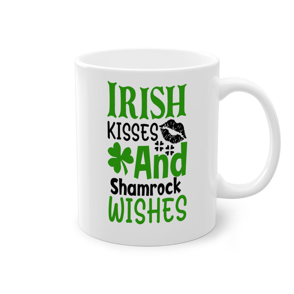 Irish Kisses And Shamrock Wishes Style 156#- St Patricks Day-Mug / Coffee Cup