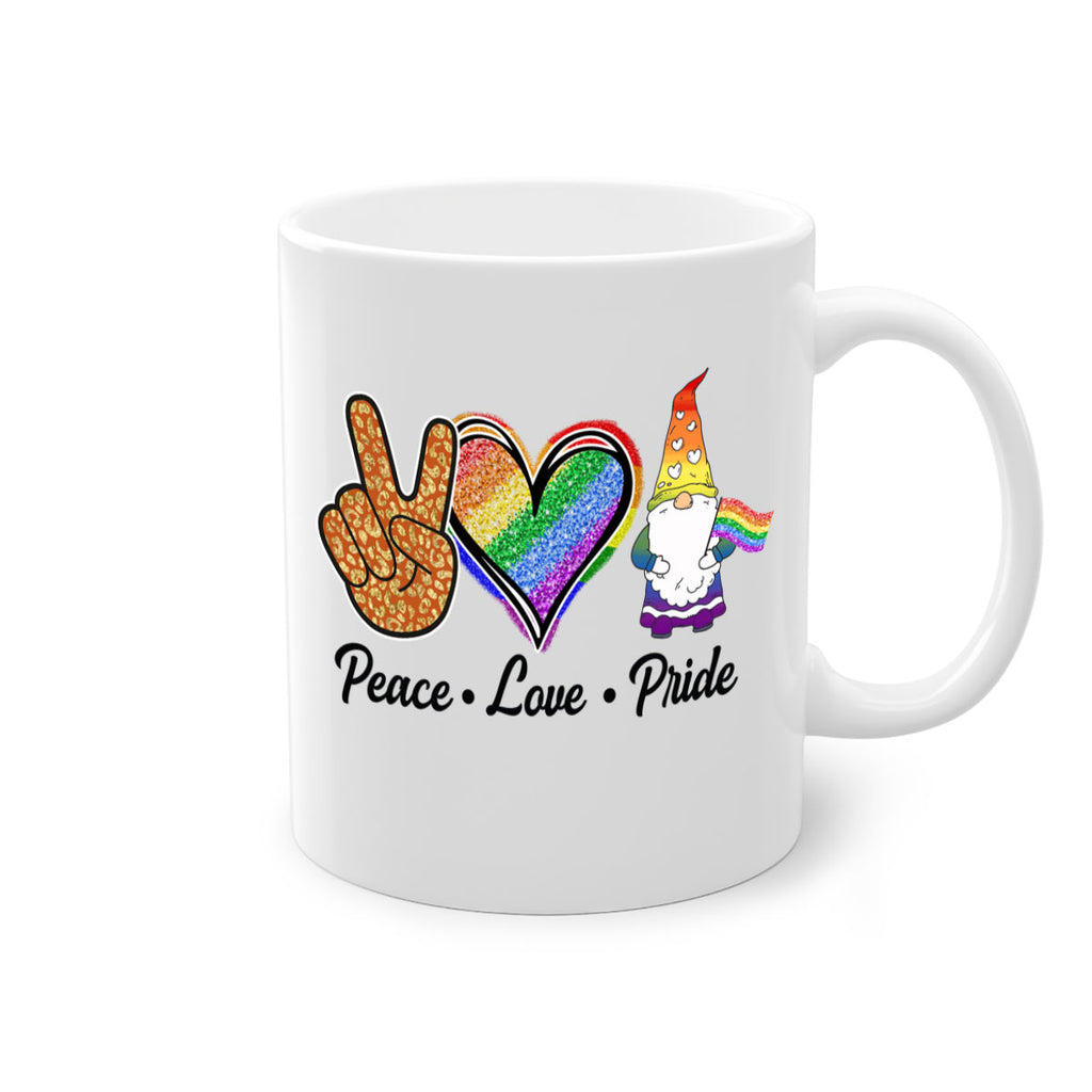 Peace Love Gnome Lgbt Flag  54#- lgbt-Mug / Coffee Cup