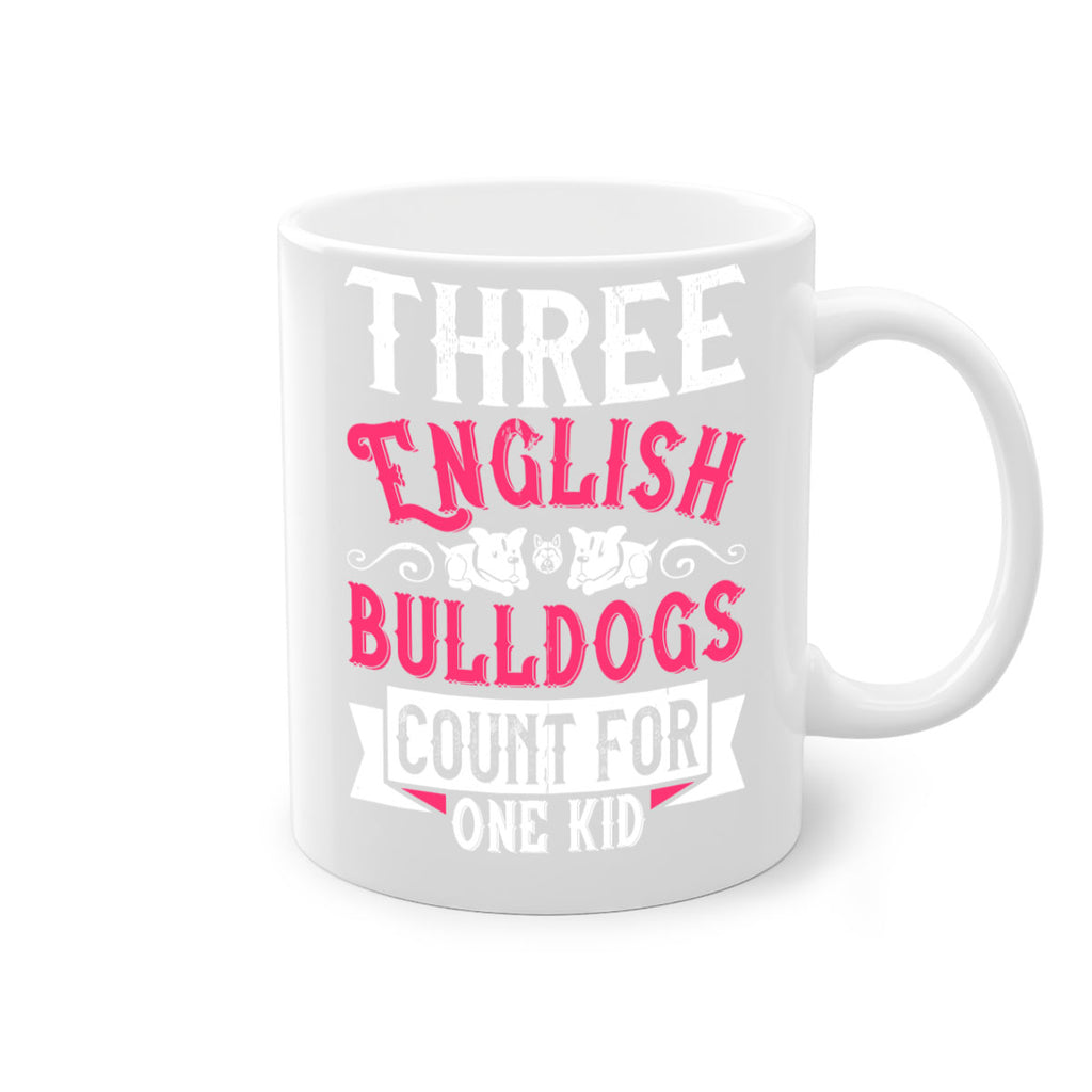 Three English bulldogs count for one kid Style 18#- Dog-Mug / Coffee Cup