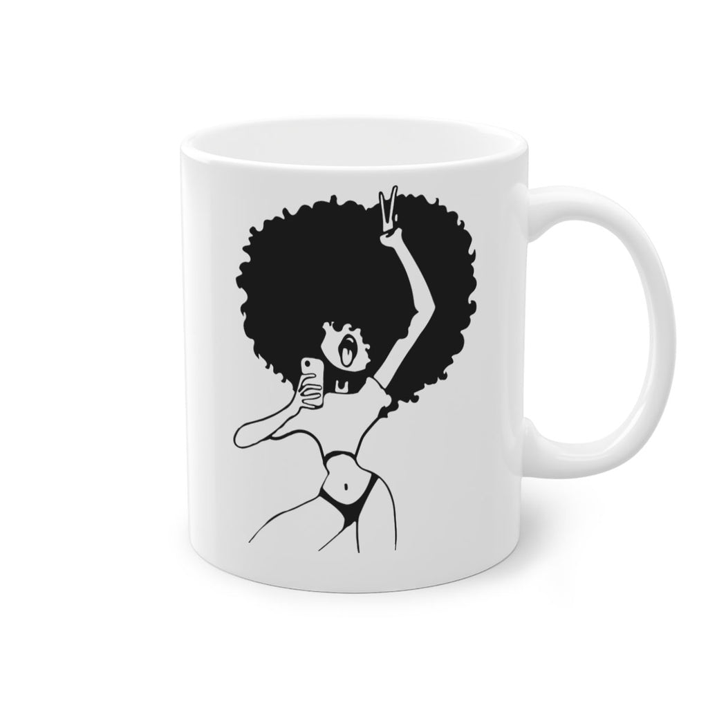 afro woman taking selfie 66#- Black women - Girls-Mug / Coffee Cup