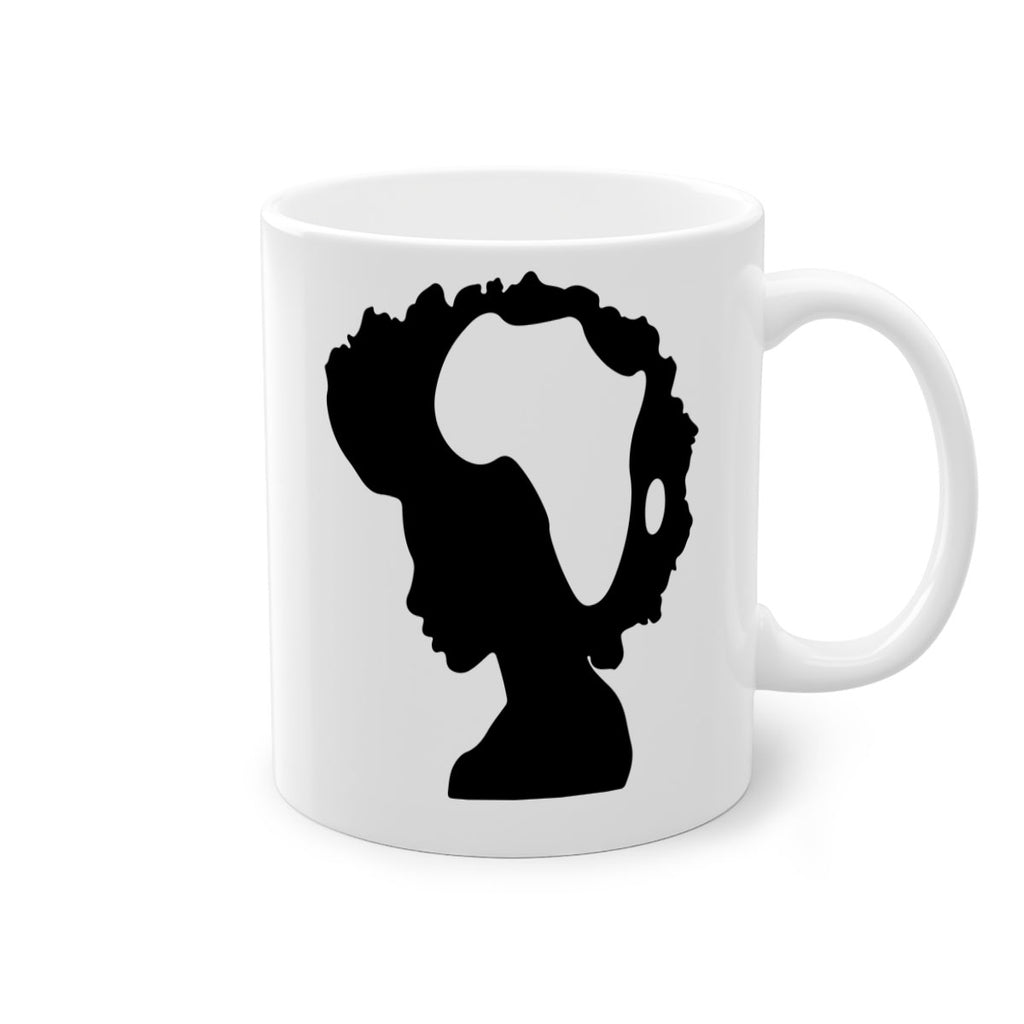 afro woman with africa map 65#- Black women - Girls-Mug / Coffee Cup