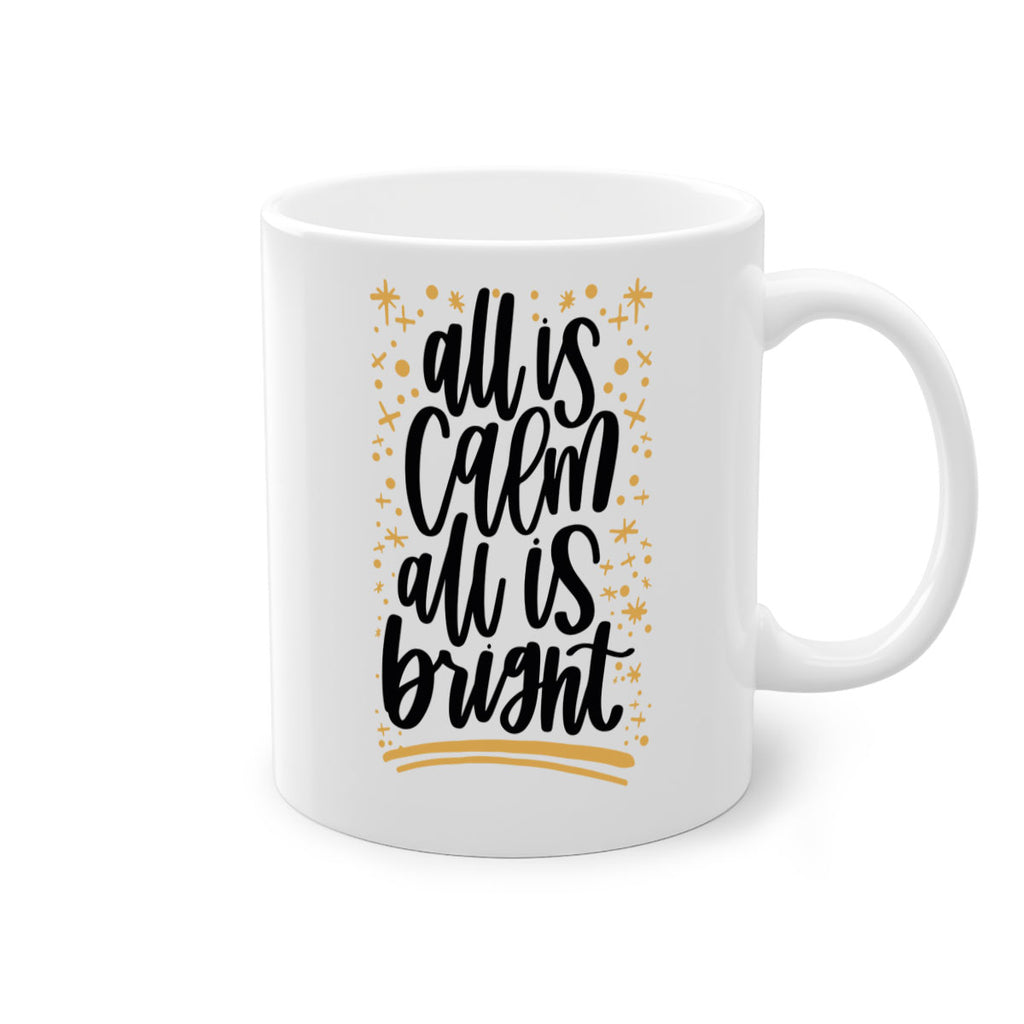 all is calm all is bright gold 214#- christmas-Mug / Coffee Cup