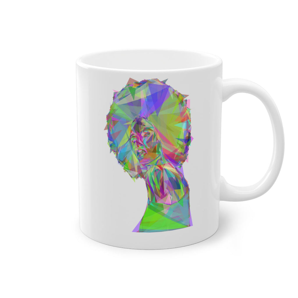 beautiful black woman geometric prismatic 59#- Black women - Girls-Mug / Coffee Cup