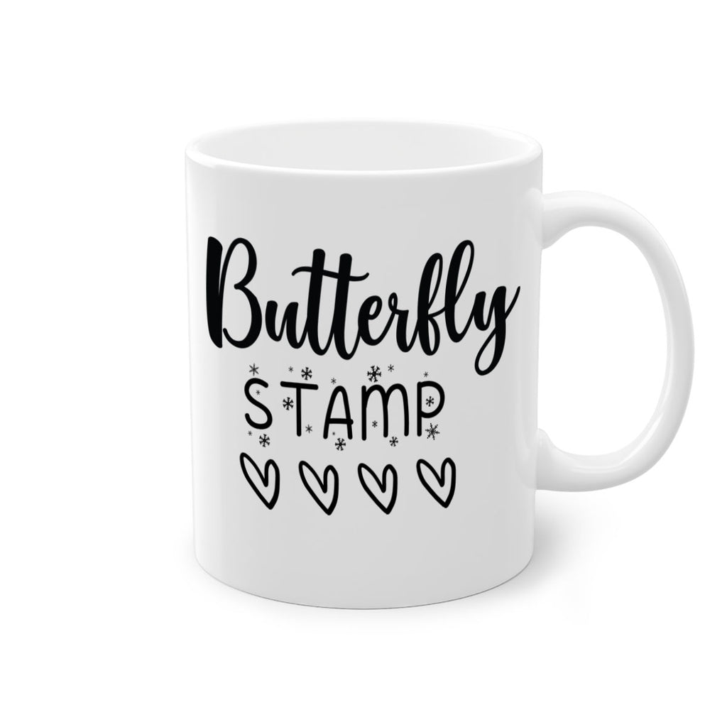 butterfly stamp style 84#- christmas-Mug / Coffee Cup