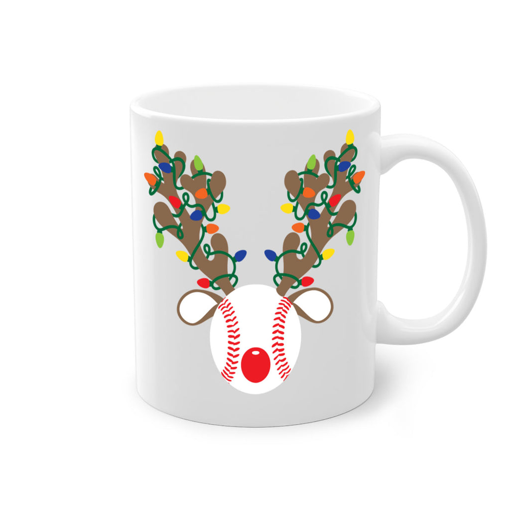 christmas reindeer antler baseball style 114#- christmas-Mug / Coffee Cup