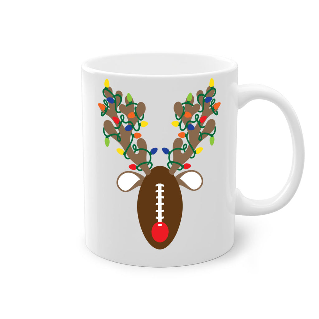 christmas reindeer antler football style 117#- christmas-Mug / Coffee Cup