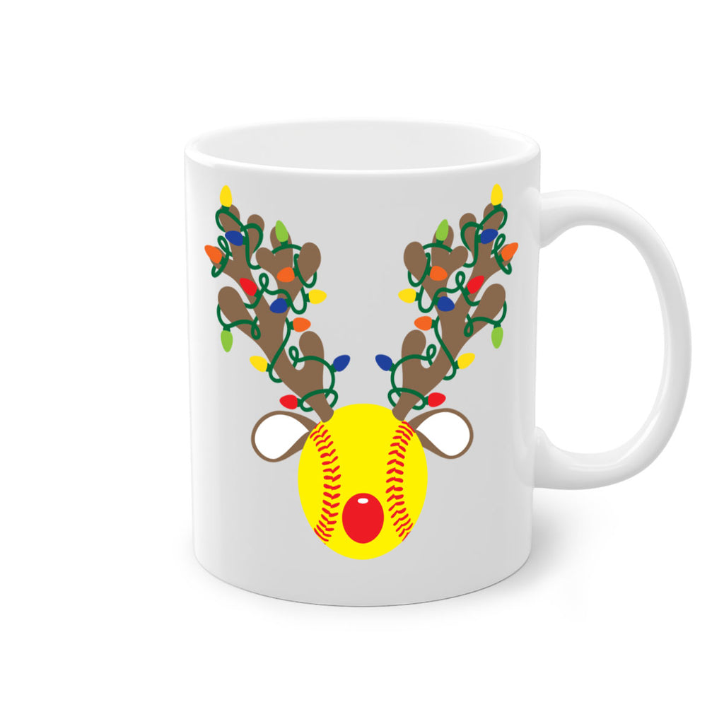 christmas reindeer antler softball style 119#- christmas-Mug / Coffee Cup