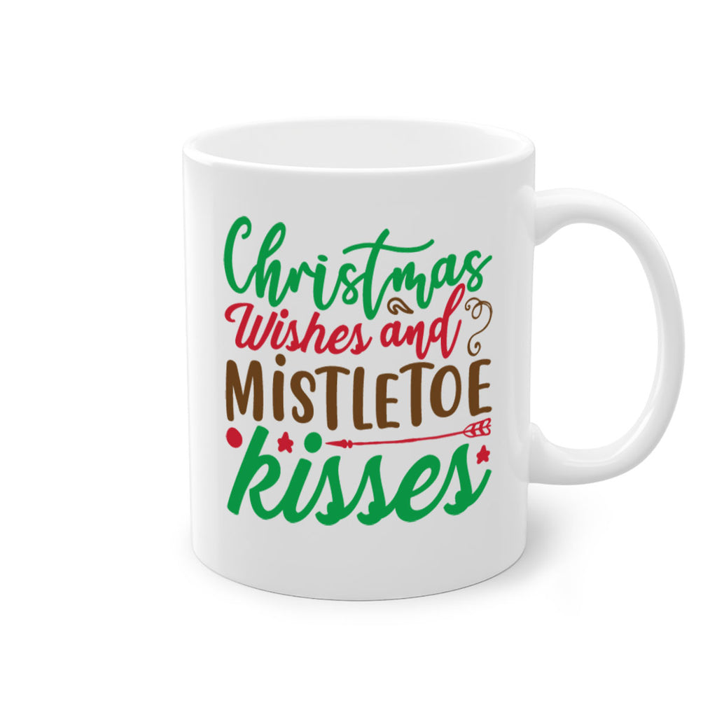 christmas wishes and mistletoe kisses 292#- christmas-Mug / Coffee Cup