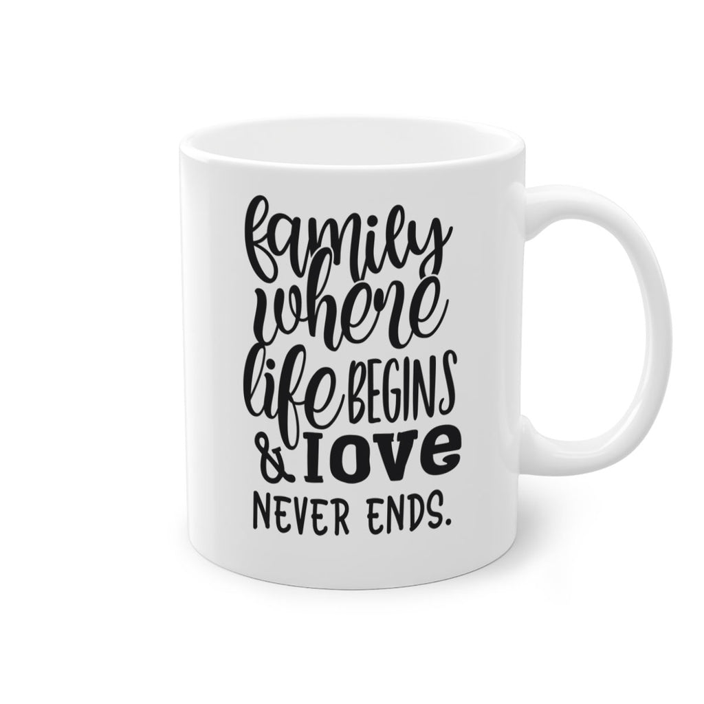 family where life begins love never ends 34#- Family-Mug / Coffee Cup