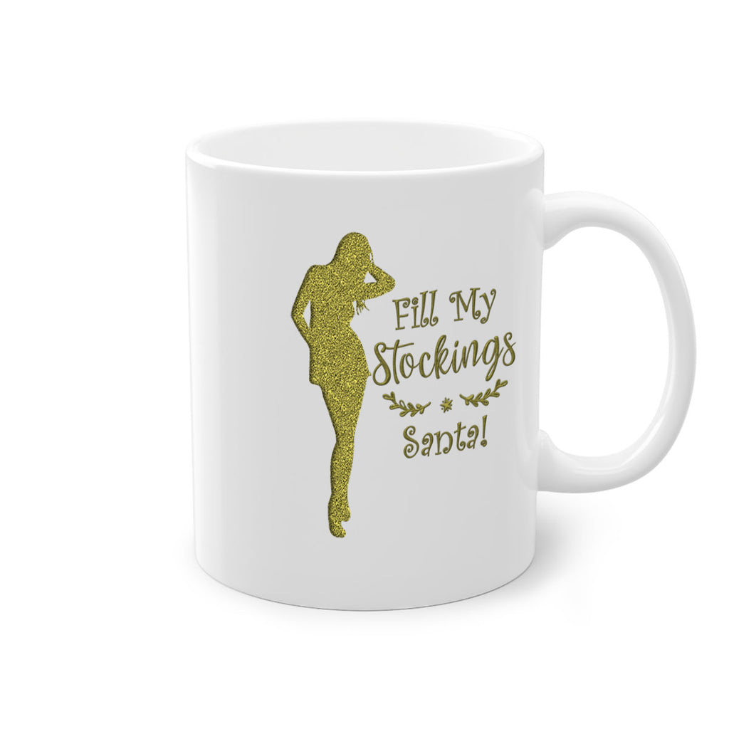 fill my stockings santa green 323#- christmas-Mug / Coffee Cup