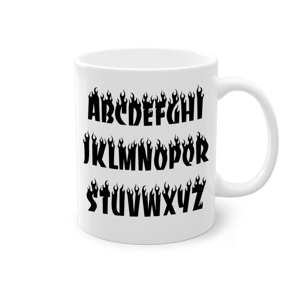 flame font 153#- black words - phrases-Mug / Coffee Cup