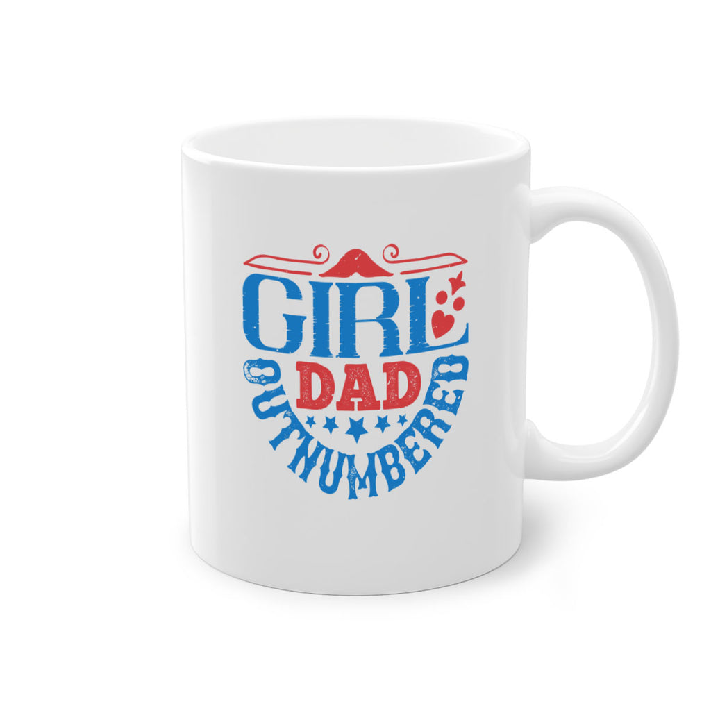 girl dad outnumbered 219#- fathers day-Mug / Coffee Cup