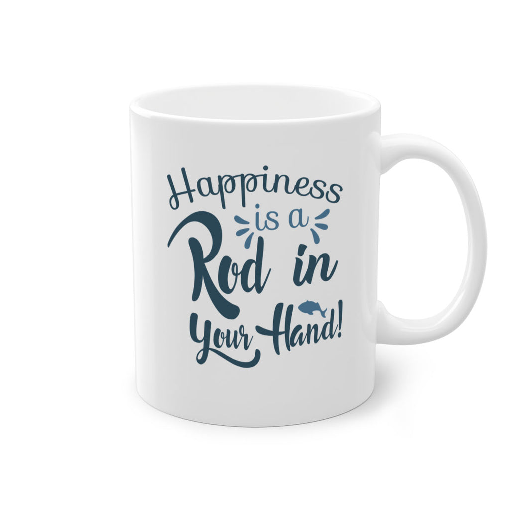 happiness is a rod 123#- fishing-Mug / Coffee Cup