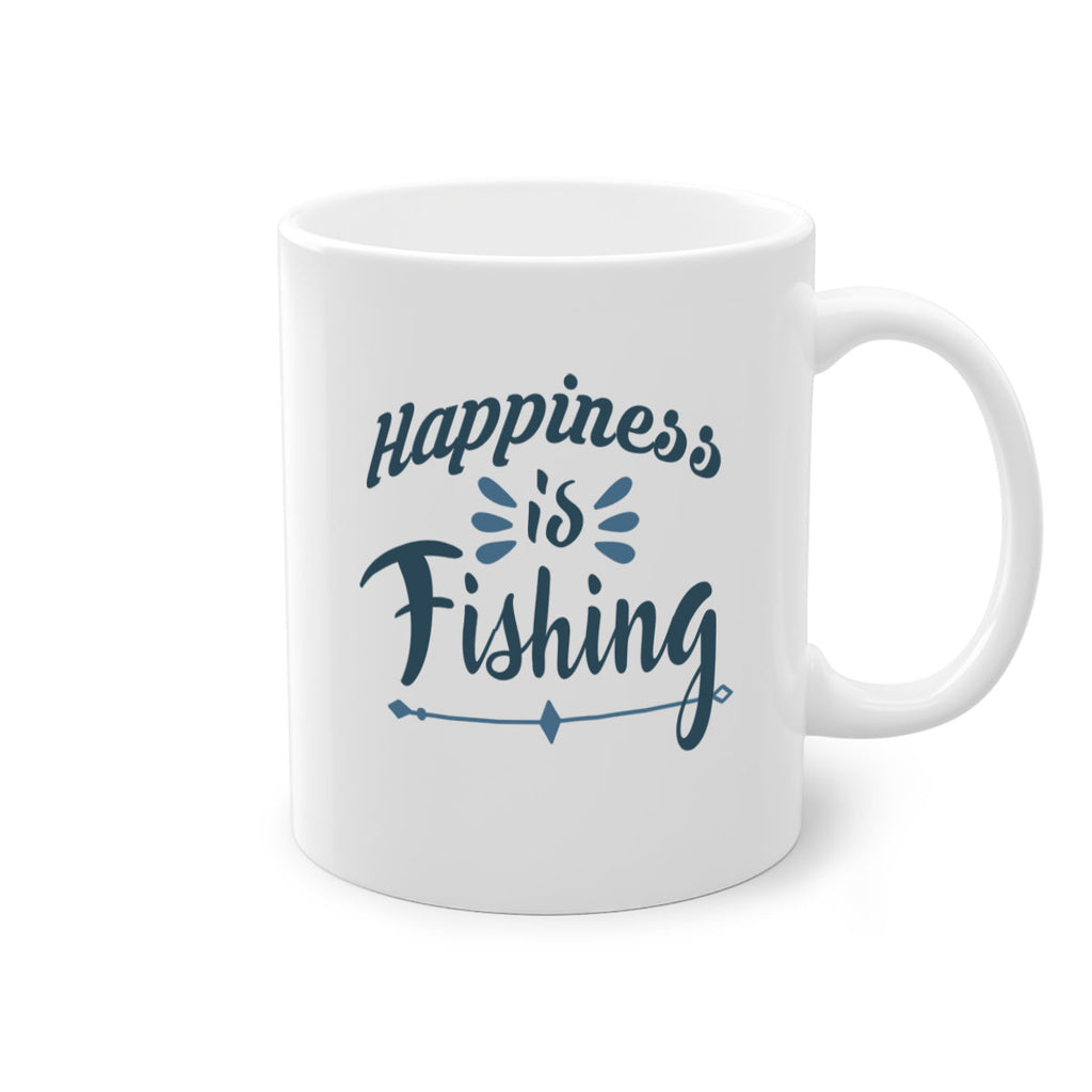 happiness is fishing 122#- fishing-Mug / Coffee Cup