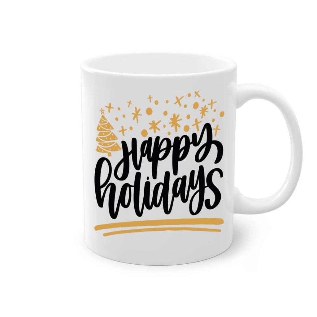 happy holidays gold 148#- christmas-Mug / Coffee Cup