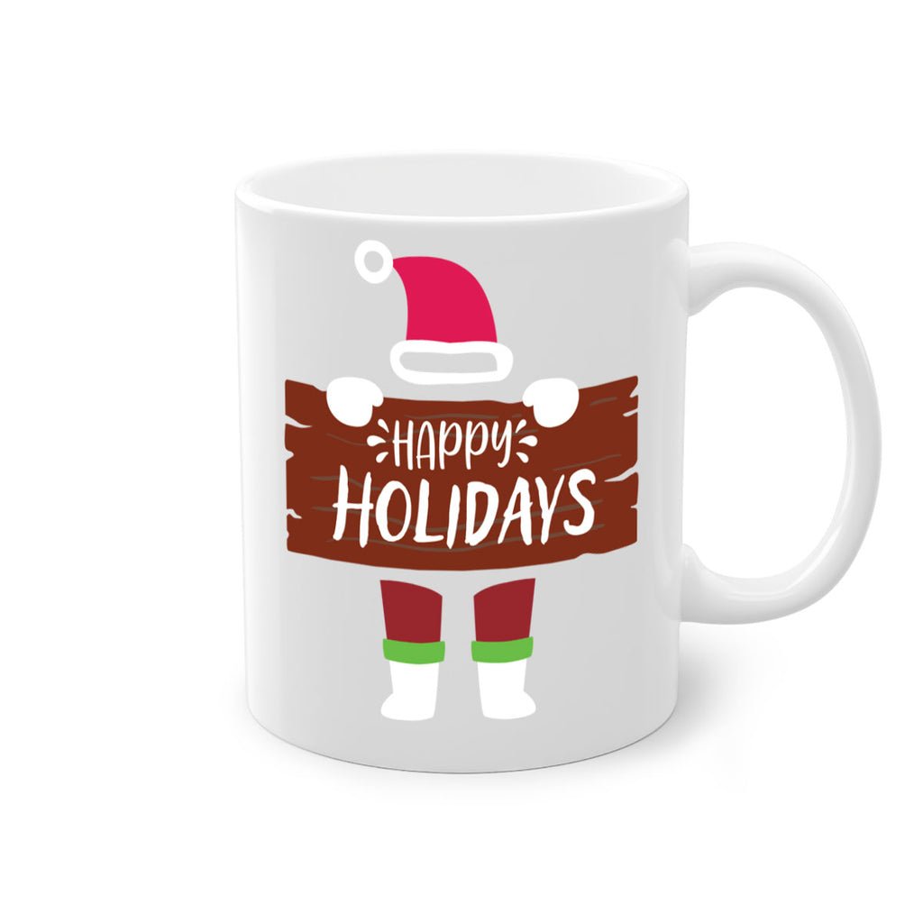 happy holidays style 255#- christmas-Mug / Coffee Cup