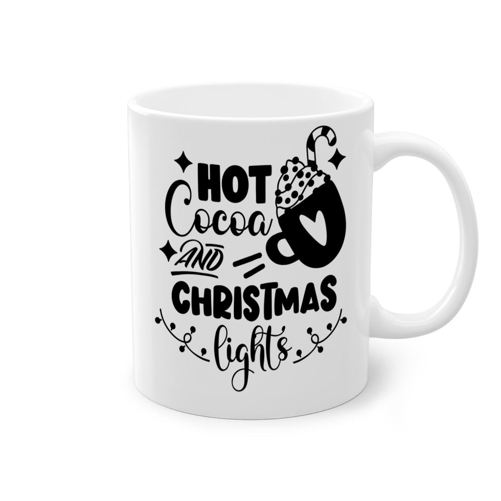 hot cocoa and christmas lights style 308#- christmas-Mug / Coffee Cup