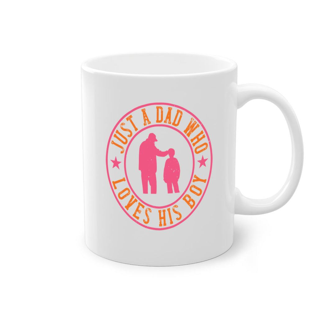 just a dad who loves his boy 192#- fathers day-Mug / Coffee Cup