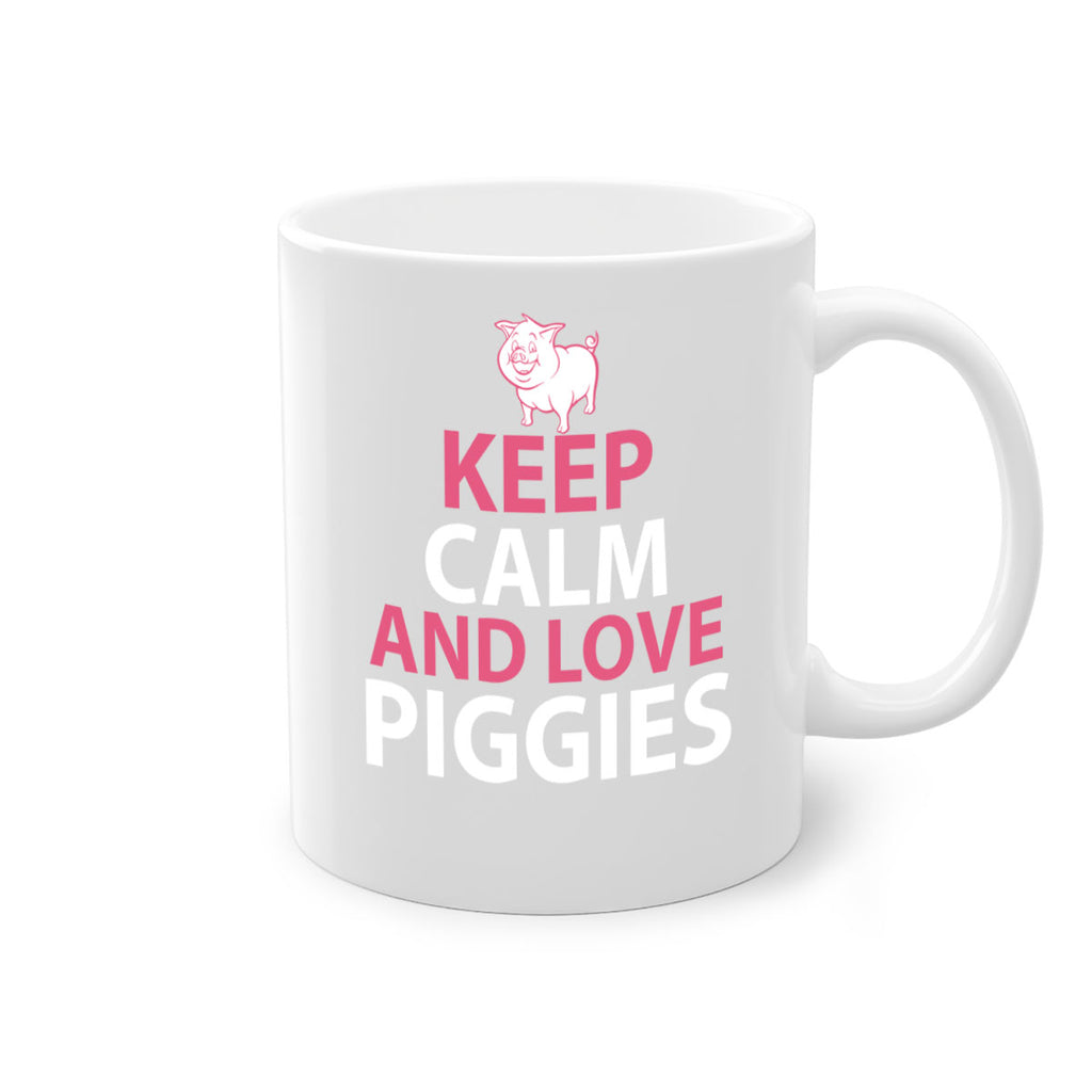 keep calm and love piggies Style 47#- pig-Mug / Coffee Cup