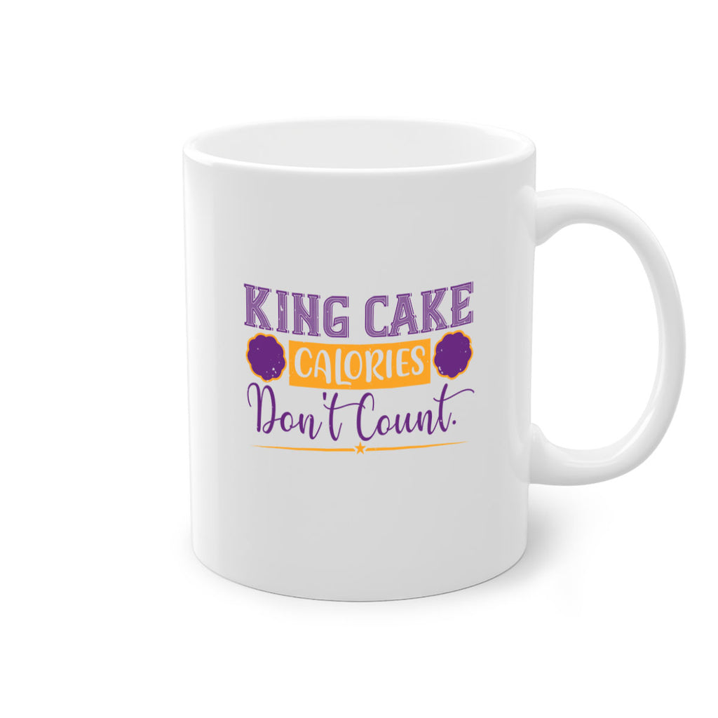 king cake calories dont count 54#- mardi gras-Mug / Coffee Cup