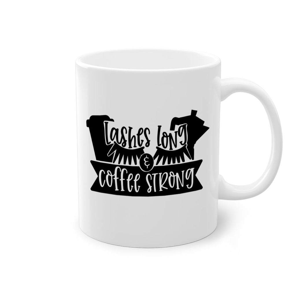 lashes long coffee strong 82#- coffee-Mug / Coffee Cup