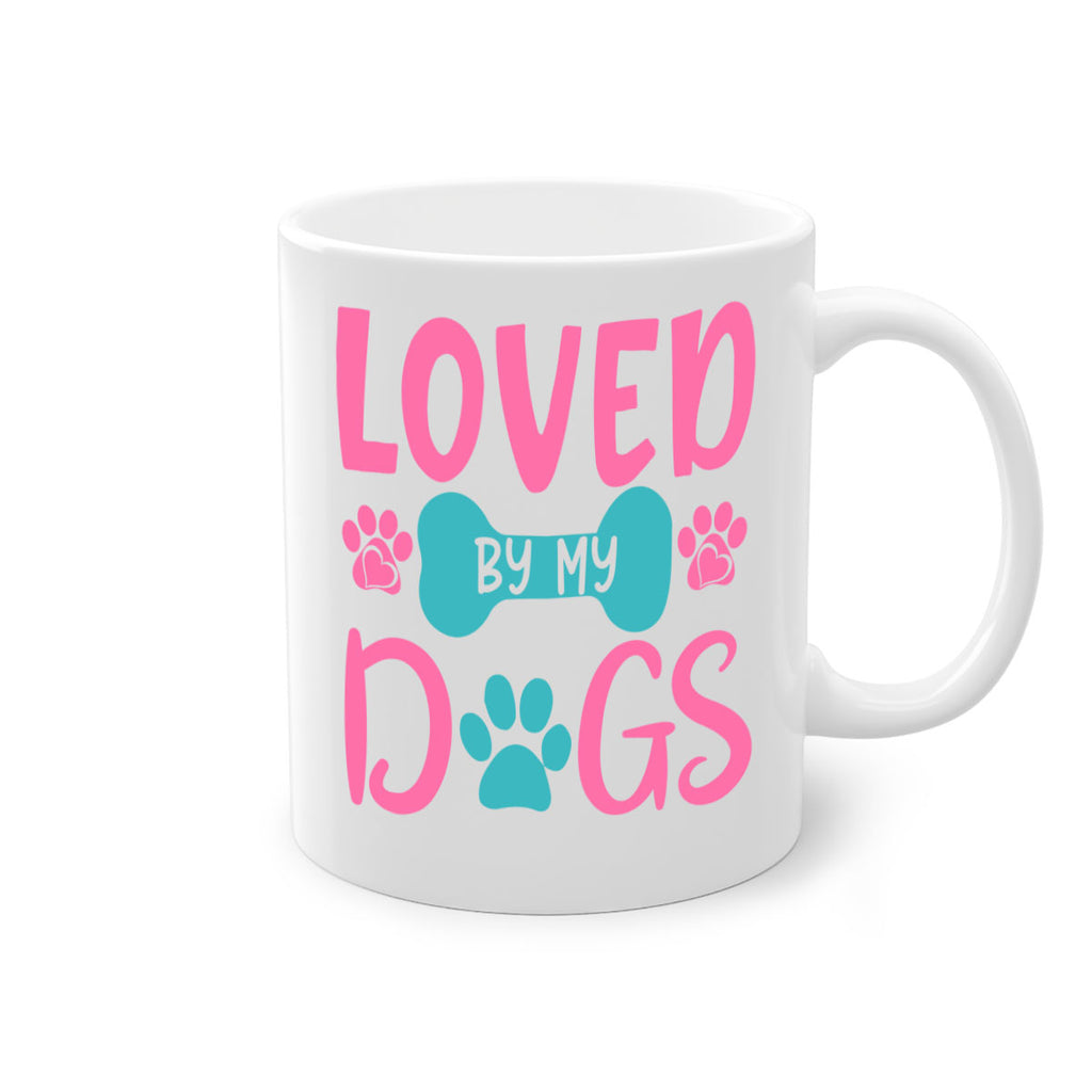 loved by my dogs 327#- mom-Mug / Coffee Cup