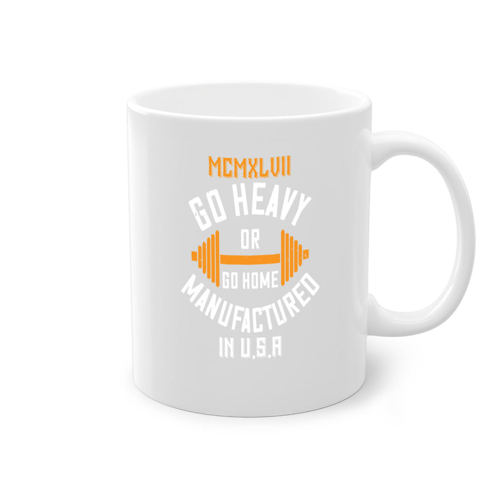 mcmxlvii go heavy or go home manufactured in 84#- gym-Mug / Coffee Cup