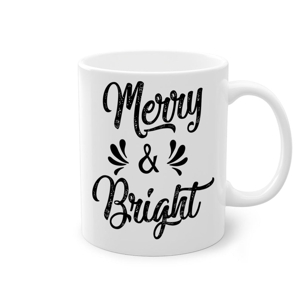 merry & bright ) style 466#- christmas-Mug / Coffee Cup