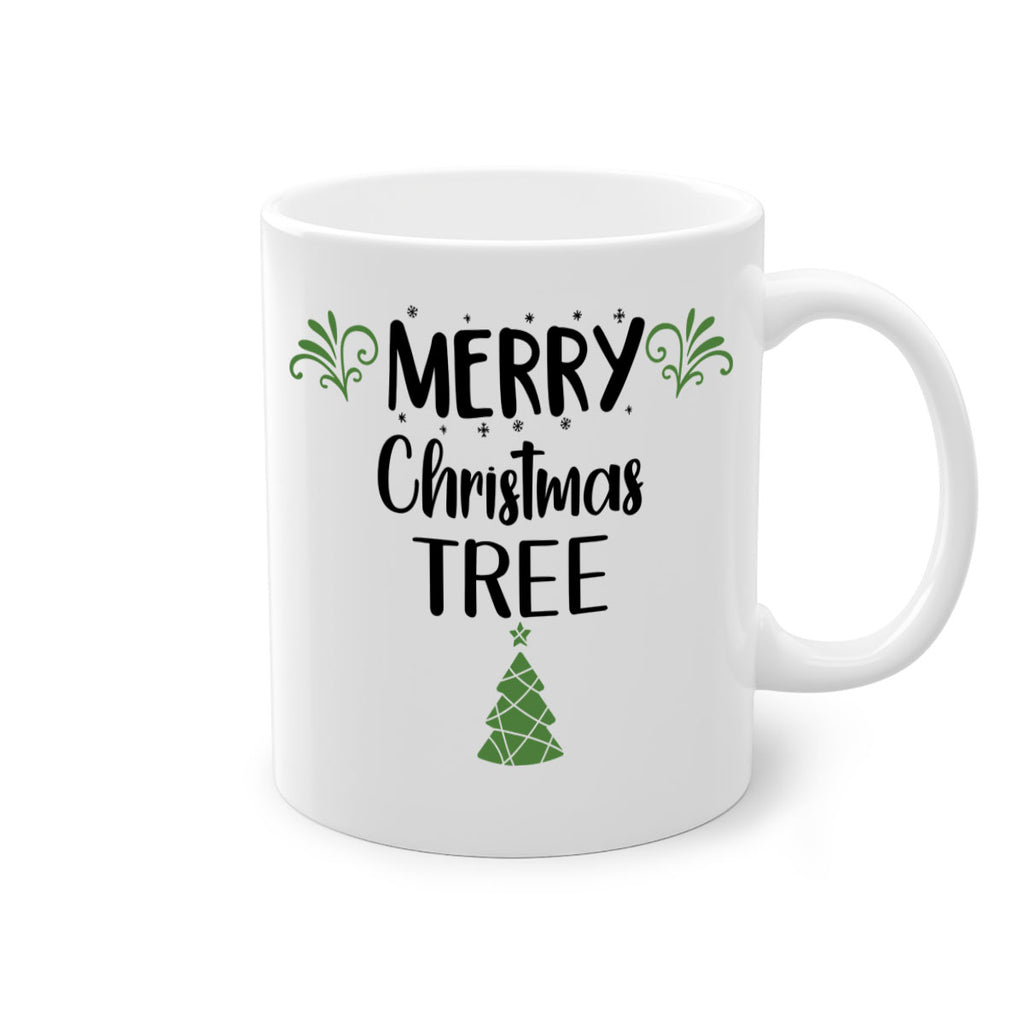 merry christmas tree style 504#- christmas-Mug / Coffee Cup