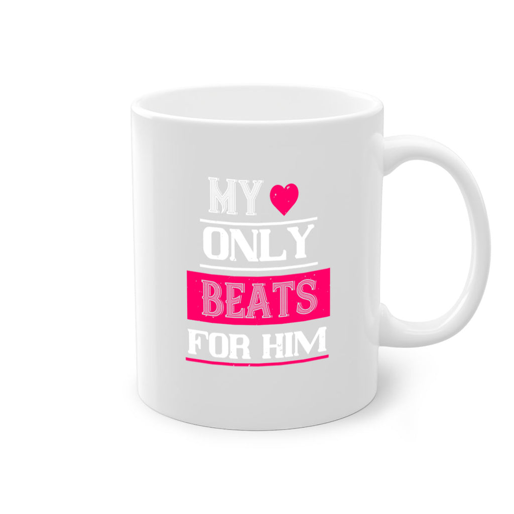 my love only beats for him 35#- valentines day-Mug / Coffee Cup