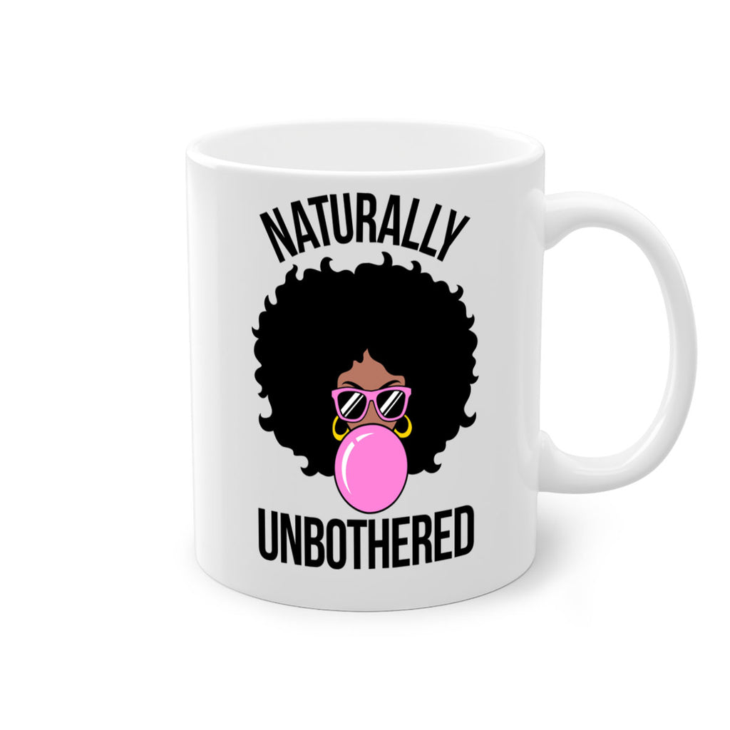 naturally unbothered afro woman 64#- black words - phrases-Mug / Coffee Cup