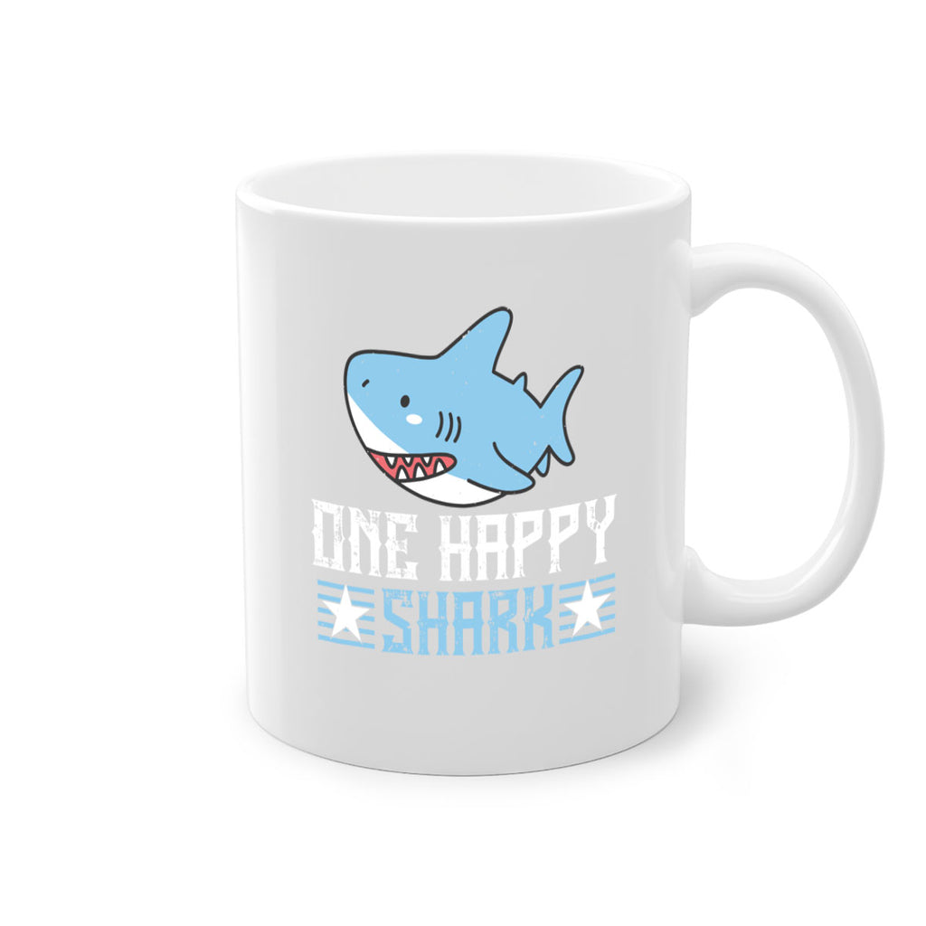 one happy shark Style 50#- Shark-Fish-Mug / Coffee Cup