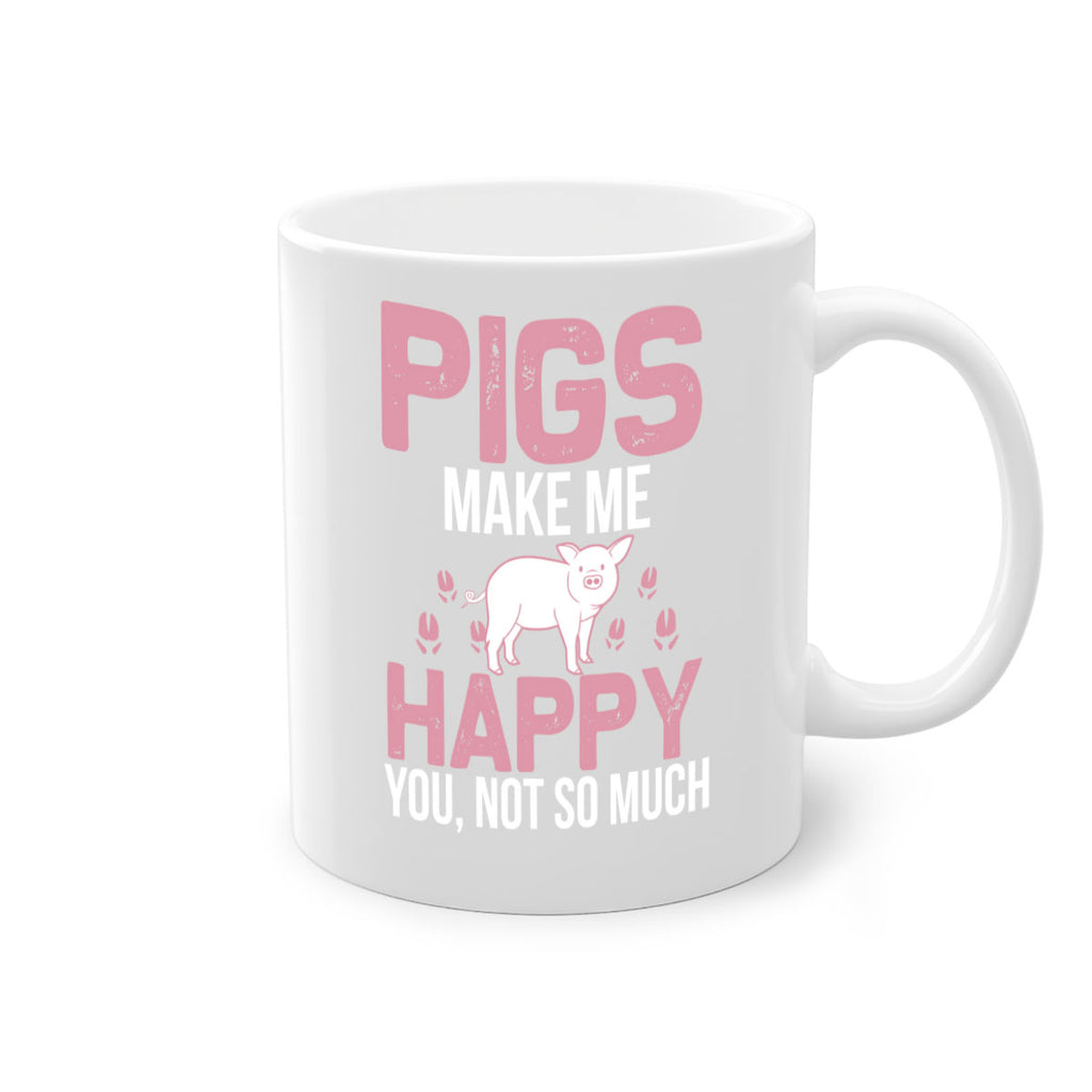 pigs make me happy Style 35#- pig-Mug / Coffee Cup