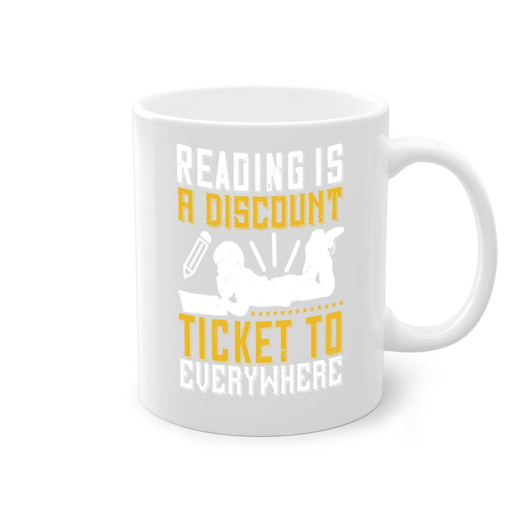 reading is a discount ticket to everywhere 16#- Reading - Books-Mug / Coffee Cup
