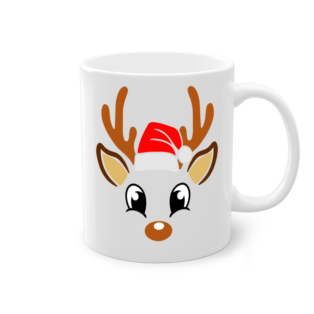 reindeer face style 596#- christmas-Mug / Coffee Cup