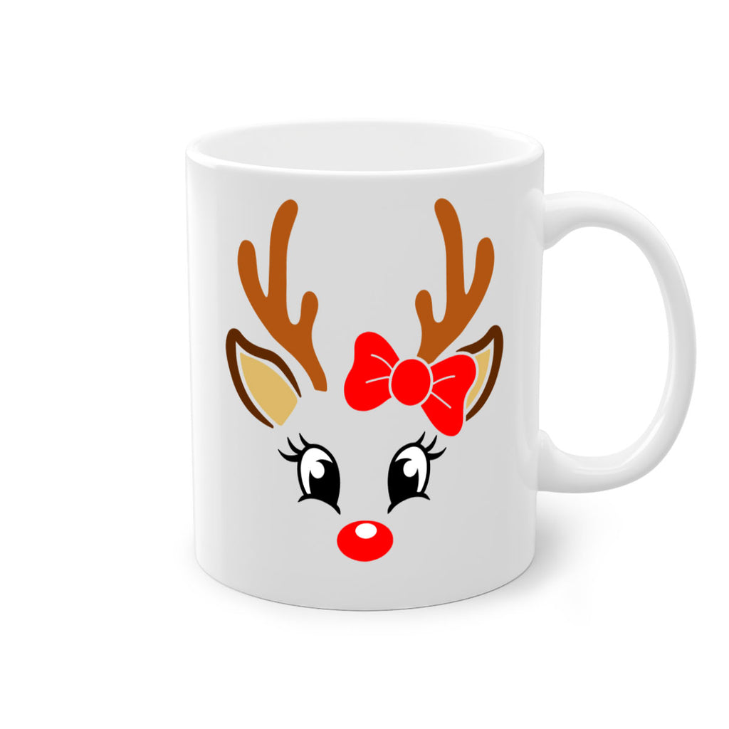 reindeer face style 598#- christmas-Mug / Coffee Cup