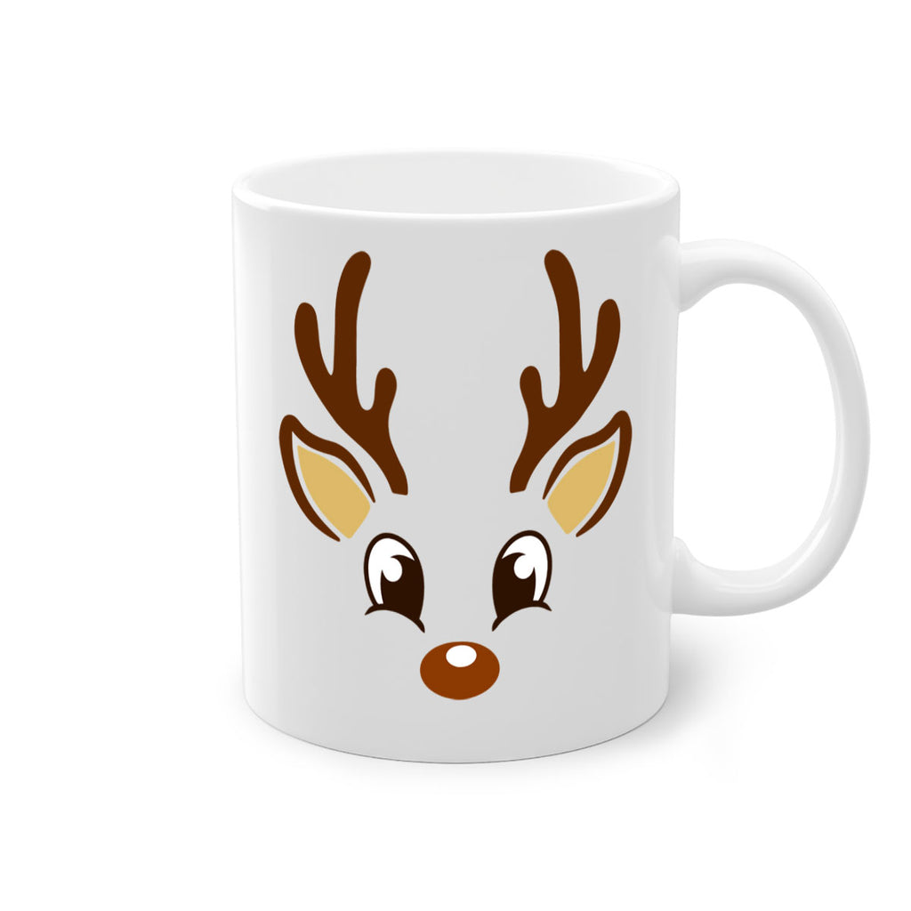 reindeer face style 599#- christmas-Mug / Coffee Cup